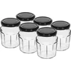 Pohár Konfitura 230ml s čiernym viečkom fi63/4 - 6ks ['pohár', ' pohár na džem', ' pohár 230 ml', ' sada pohárov', ' sklenené poháre', ' pohár na zaváraniny', ' poháre na med', ' poháre 6 kusov', ' sklenený pohár', ' poháre na džemy', ' poháre na zaváraniny', ' poháre na marmelády', ' pohár na med', ' poháre s viečkami']