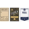 Samolepiace etikety 60x90 mm na fľaše, vodku, 3 vzory 20 ks. ['etikety', ' etikety na alkohol', ' etikety na vodku', ' etikety na fľaše', ' samolepiace etikety', ' etikety na alkohol', ' nálepky na fľaše', '']