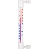Vonkajší teplomer biely (-50°C do +50°C) 18cm ['vonkajší teplomer', ' teplomer', ' okenný teplomer', ' teplomer čitateľná stupnica', ' teplomer z plastu', ' teplomer na okno', ' teplomer na balkón', ' obojstranný teplomer', ' samolepiaci teplomer']
