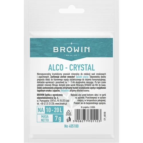 Alco-crystal - prostriedok zlepšujúci vlastnosti alkoholov