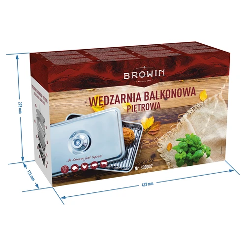 Balkónová udiareň s nastaviteľným objemom - 7