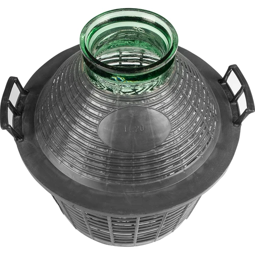 Balón na víno 20 L so širokým hrdlom v plastovom koši - 3