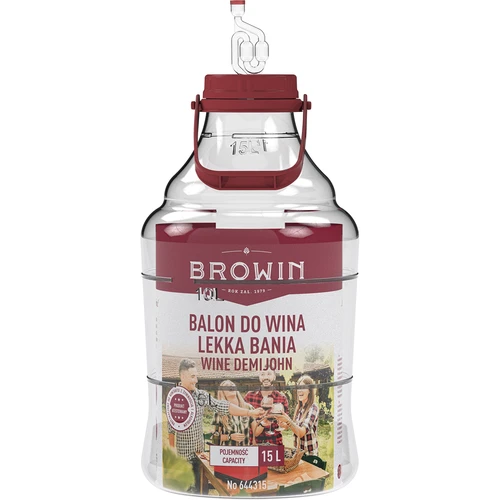 Balón na víno ľahký, nerozbitný, s držadlom, 15 L - 3