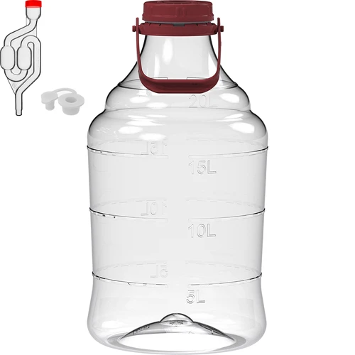 Balón na víno ľahký, nerozbitný s držadlom, 20 L - 2