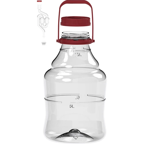 Balón na víno ľahký, nerozbitný, s držiakom, 10 L - 2