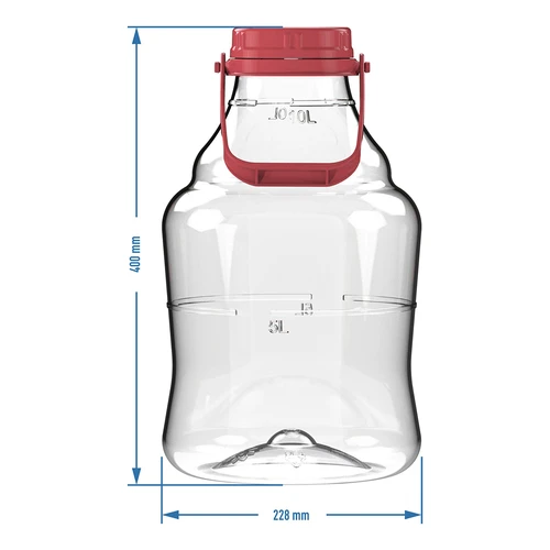 Balón na víno ľahký, nerozbitný, s držiakom, 10 L - 6