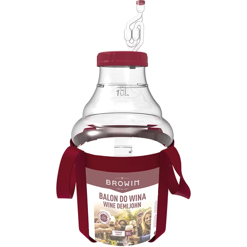 Balón na víno ľahký, nerozbitný, s popruhmi, 10 L - 3