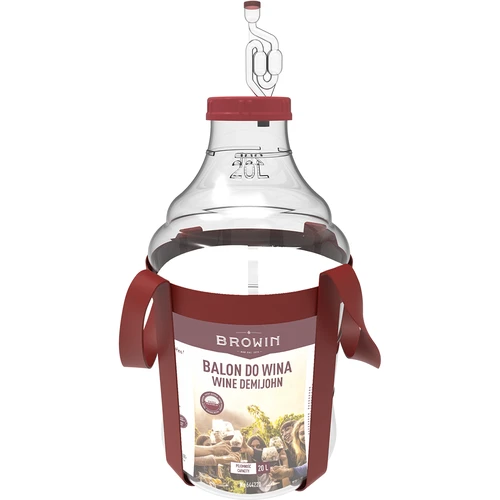 Balón na víno ľahký, nerozbitný, s popruhmi, 20 L - 3
