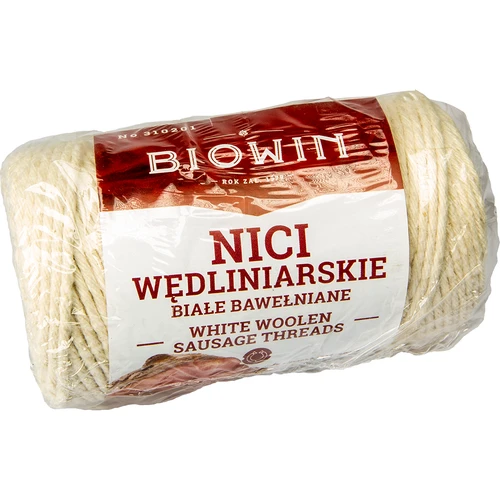 Bavlnené údenárske niti biele (240°C) 55 m - 2