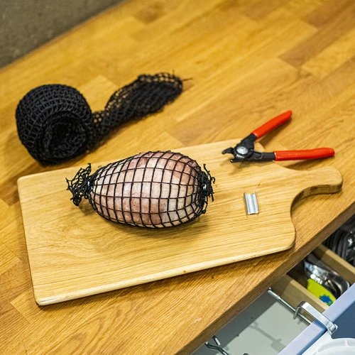 Čierna údenárska sieťka s rozmermi 18 cm x 5 m, s tepelnou odolnosťou do 220°C - 5