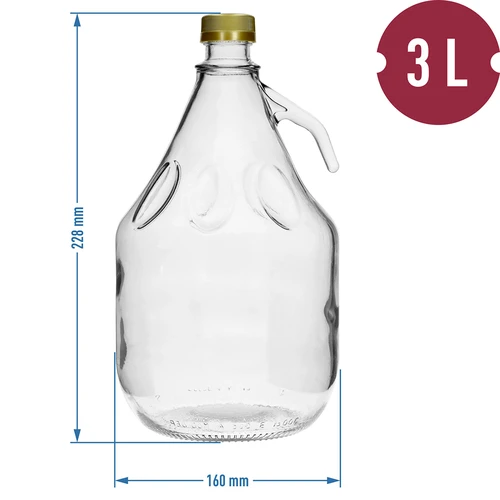 Demižón 3L Dama so skrutkovacím uzáverom - 4