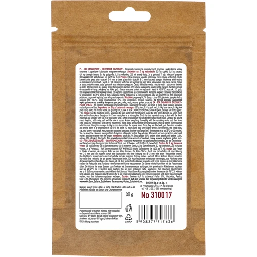 Domáca na kabanosy - zmes bylín a korenia, 30 g - 2