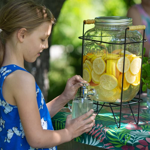 Dóza Limonáda 8 L - s kohútikom, na kovovom stojane s držadlami - 8