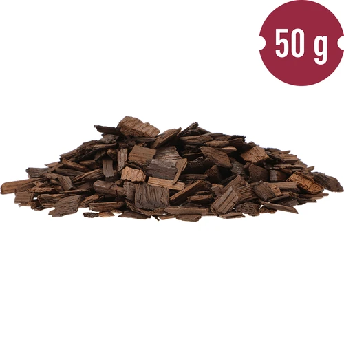 Dubové vločky silno opekané na aromatizáciu alkoholov (whisky, bourbon, brandy, koňak, pivo), 50 g - 4