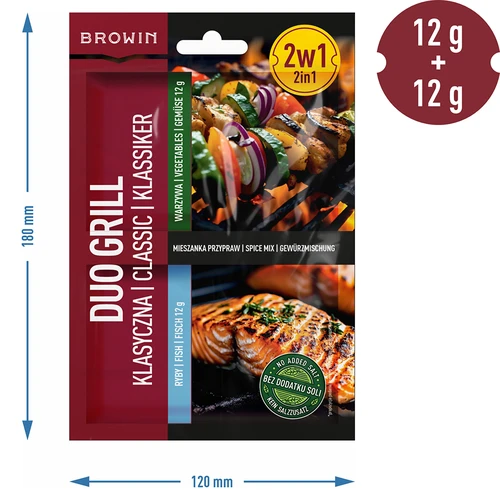 Duo Grill Klasická na ryby a zeleninu - zmes korenín 2 v 1, 2 x 12 g - 4
