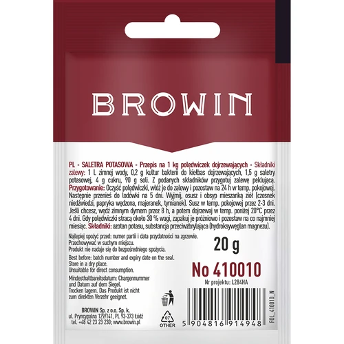 Dusičnan draselný na nakladanie mäsa, 20 g - 2