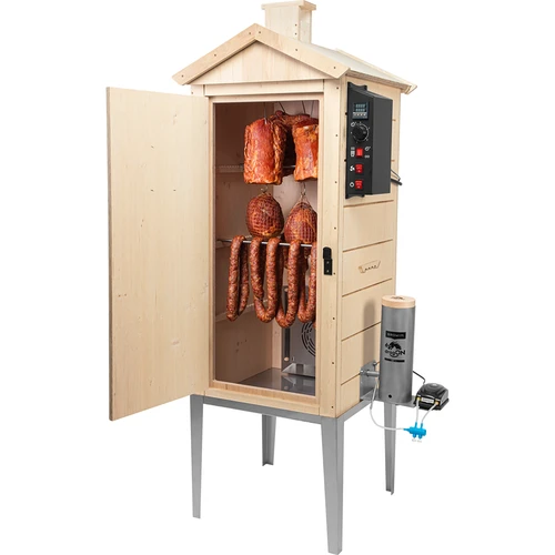 Elektrická udiareň dragON PLYWOOD NATURE 100E s vykurovacím modulom a digitálnym regulátorom - 4