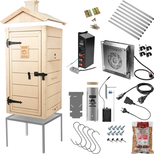 Elektrická udiareň dragON PLYWOOD NATURE 100E s vykurovacím modulom a digitálnym regulátorom - 2