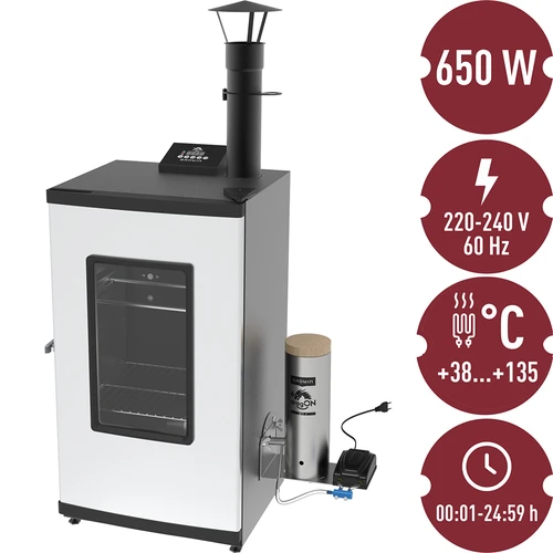 Elektrická udiareň – dragON s generátorom dymu, digitálna 65 L - 25