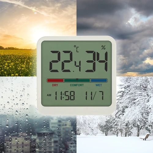 Elektronický izbový teplomer, biely - 11