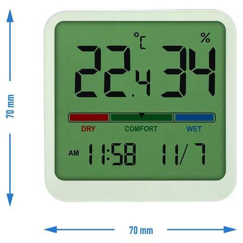 Elektronický izbový teplomer, biely - 9