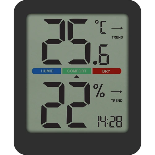 Elektronický izbový teplomer, čierny - 2