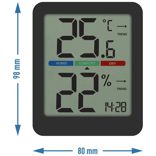 Elektronický izbový teplomer, čierny - 9