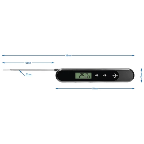 Elektronický kuchynský teplomer nabíjaný manuálne - 8