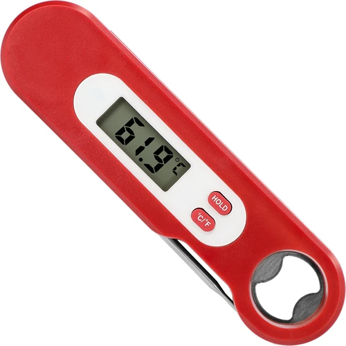 Elektronický kulinársky teplomer so skladacou sondou (-50/+300℃), červený - 2