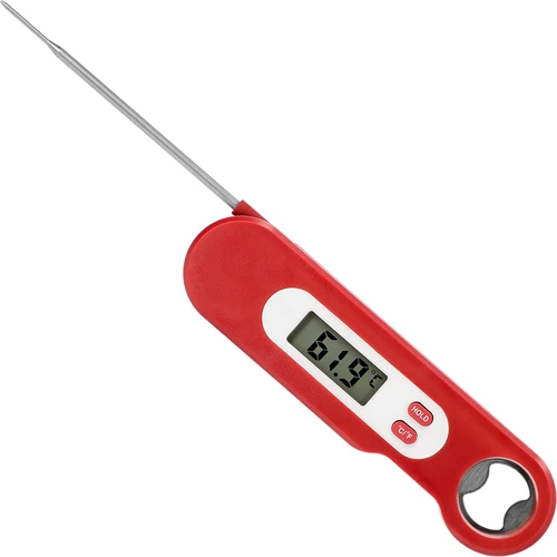 Elektronický kulinársky teplomer so skladacou sondou (-50/+300℃), červený - 3