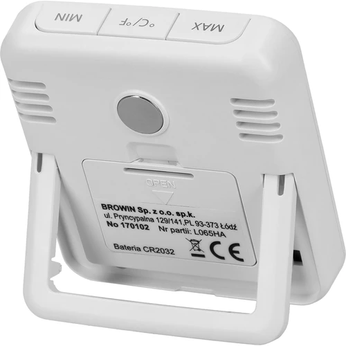 Elektronický teplomer s indikátorom komfortu, biely - 5