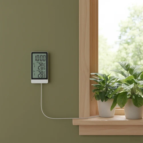 Elektronický teplomer značky Soens – so sondou, biely - 8