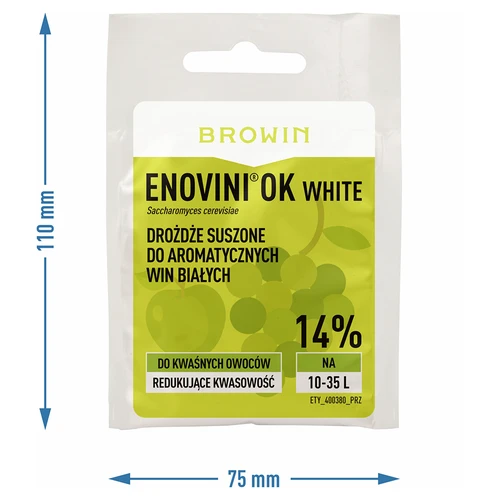 Enovini® OK WHITE - vínne kvasnice znižujúce kyslosť 7 g - 5