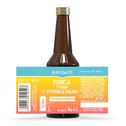 Esencia s citrónovo-malinovou príchuťou - 40 ml, na 4L - 4