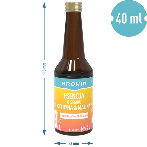 Esencia s citrónovo-malinovou príchuťou - 40 ml, na 4L - 7
