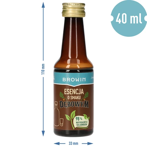 Esencia s dubovou príchuťou, s prírodnou arómou a extraktom – 40 ml, na 4 L - 8