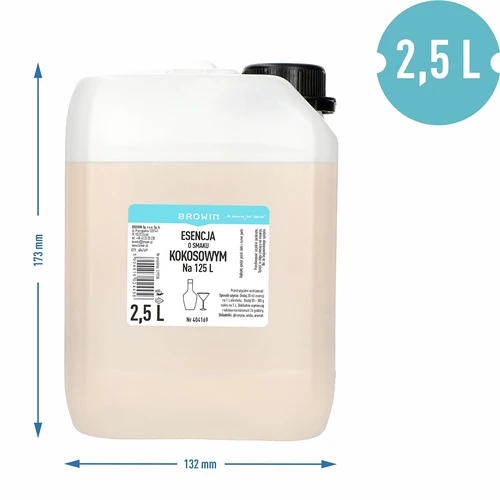 Esencia s kokosovou príchuťou, 2,5L, na 125L hotového nápoja - 3