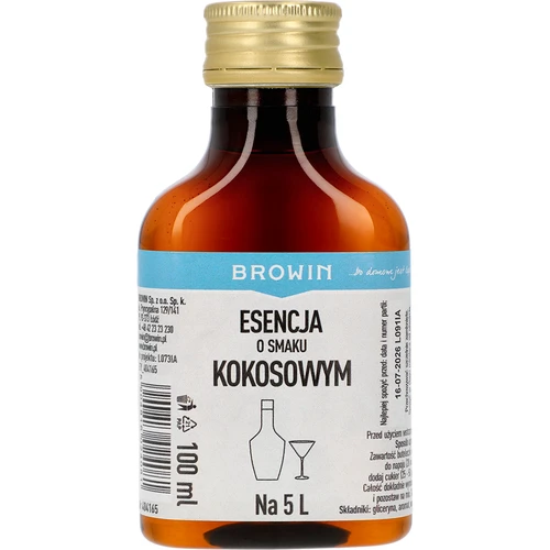 Esencia s kokosovou príchuťou, na 5 L - 100 ml