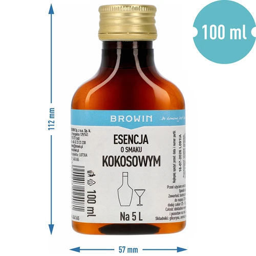 Esencia s kokosovou príchuťou, na 5 L - 100 ml - 7