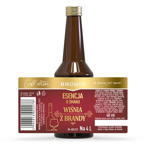 Esencia s príchuťou Čerešňa s brandy, 40 ml - na 4 L - 4