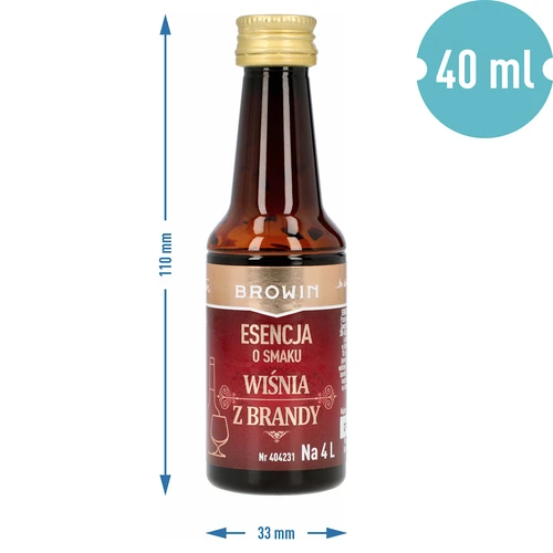 Esencia s príchuťou Čerešňa s brandy, 40 ml - na 4 L - 6