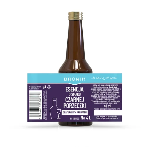 Esencia s príchuťou čiernych ríbezlí s prírodnou arómou na 4 L - 40 ml - 6