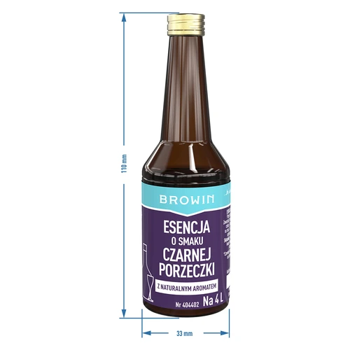 Esencia s príchuťou čiernych ríbezlí s prírodnou arómou na 4 L - 40 ml - 8