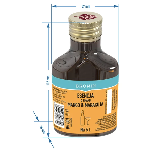 Esencia s príchuťou mango & marakuja na 5 L, 100 ml - 6