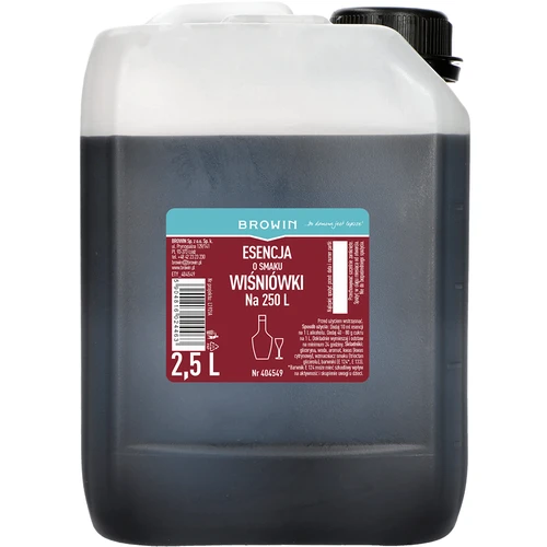 Esencia s príchuťou višňovky, 2,5 L na 250 L hotového nápoja