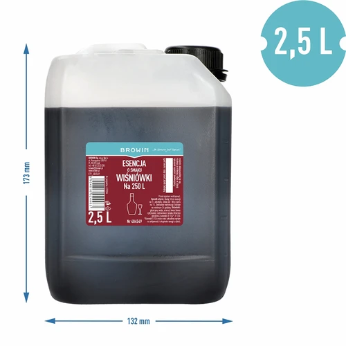 Esencia s príchuťou višňovky, 2,5 L na 250 L hotového nápoja - 3