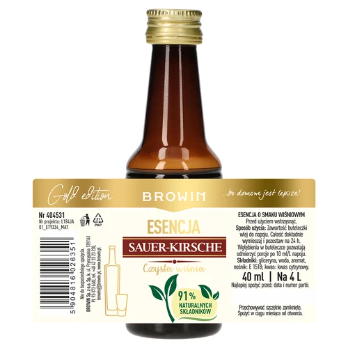 Esencia Sauer-Kirsche – Čistá Višňa, 40 ml, na 4 l - 5