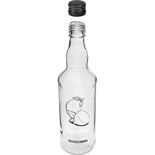 Fľaša 500 ml so skrutkovacím uzáverom, potlač „Citrónovica“, 1 ks - 3