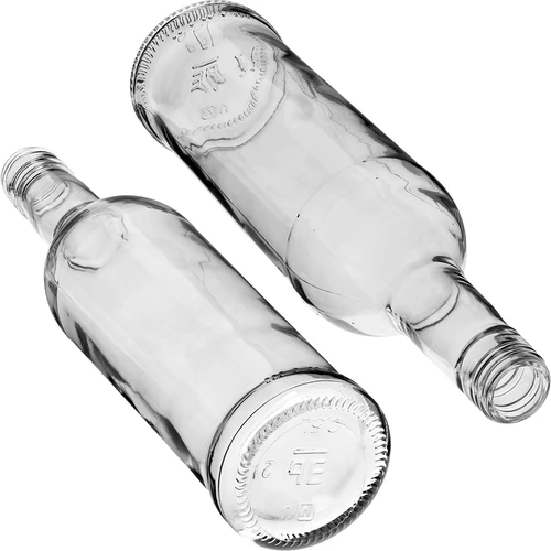 Fľaša 500 ml Štíhla, s čiernym uzáverom, na vodku, 6 ks - 6