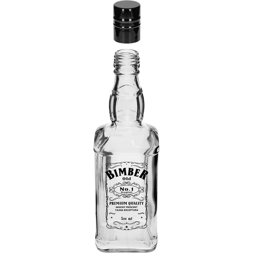 Fľaša Daniels 500 ml so skrutkovacím uzáverom, potlač „Bimber OLD", 1 ks. - 2